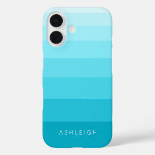 Farbblöcke Magenta Blue Monochromatischer Name iPhone 16 Hülle