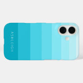 Farbblöcke Magenta Blue Monochromatischer Name Case-Mate iPhone Hülle (Rückseite (Horizontal))
