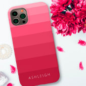 Farbblöcke Magenta Rosa Monochromatischer Name Case-Mate iPhone Hülle