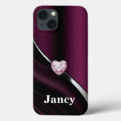 Farbblöcke Magenta Rosa Monochromatischer Name Case-Mate iPhone Hülle (Rückseite)