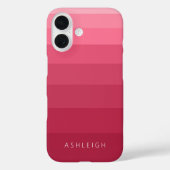 Farbblöcke Magenta Rosa Monochromatischer Name Case-Mate iPhone Hülle (Rückseite)