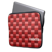 Farbblöcke mit roten Farbtönen Laptopschutzhülle (Vorderseite Links)