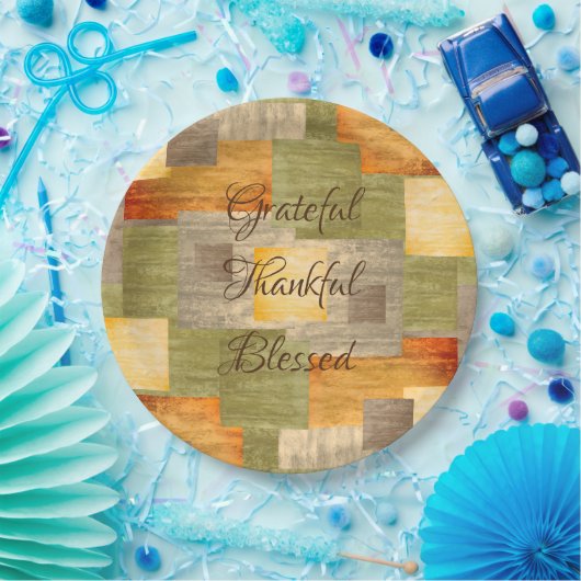 Farbblöcke Pappteller (Party)