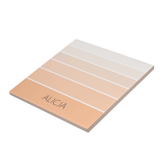 Farbblöcke Peach Fuzz | Eleganter Name Fliese (Seite)