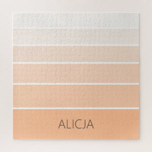 Farbblöcke Peach Fuzz   Eleganter Name Puzzle