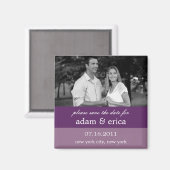 Farbblöcke speichern das Datumsfenster (Lila) Magnet (Vorderseite/Rückseite)