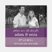 Farbblöcke speichern das Datumsfenster (Lila) Magnet (Vorne)