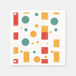 Farbblöcke und Punkte Serviette