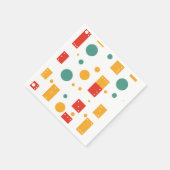 Farbblöcke und Punkte Serviette (Ecke)