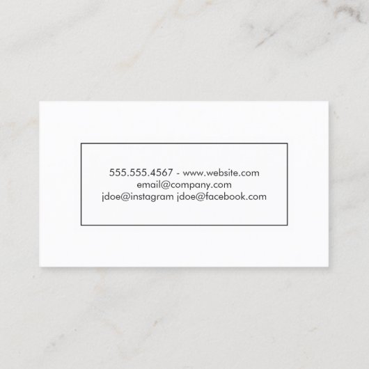 Farbblöcke Visitenkarte (Rückseite)