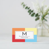 Farbblöcke Visitenkarte (Stehend Vorderseite)