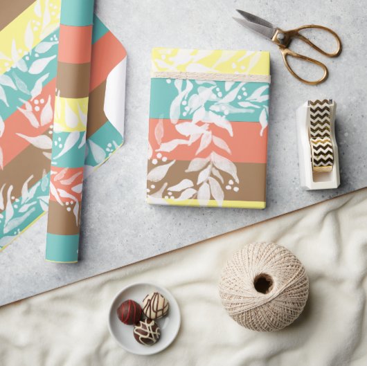 Farbblockfeuermuster Geschenkpapier (Kunsthandwerk)