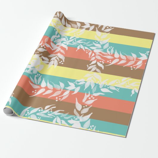 Farbblockfeuermuster Geschenkpapier (Ungerollt)