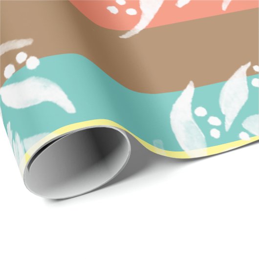 Farbblockfeuermuster Geschenkpapier (Rolleneckpunkt)