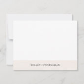 Farbblockflat für klassische weiße Linen Mitteilungskarte (Vorderseite)