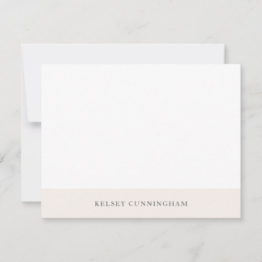 Farbblockflat für klassische weiße Linen Mitteilungskarte (Vorderseite)