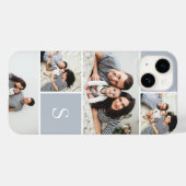 Farbblockfoto-Collage und Monogramm Case-Mate iPhone Hülle (Rückseite (Horizontal))