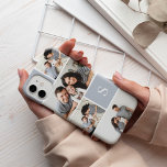 Farbblockfoto-Collage und Monogramm Case-Mate iPhone Hülle<br><div class="desc">Das Chic Foto Collage Handy Gehäuse verfügt über fünf Ihrer Lieblings-Fotos in einem Gitter-Layout mit kontrastierenden Quadraten in neutralem Blau-Grau. Personalisieren Sie die erste Monogramm Ihres Single in Weiß.</div>