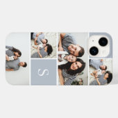 Farbblockfoto-Collage und Monogramm Case-Mate iPhone Hülle (Rückseite (Horizontal))