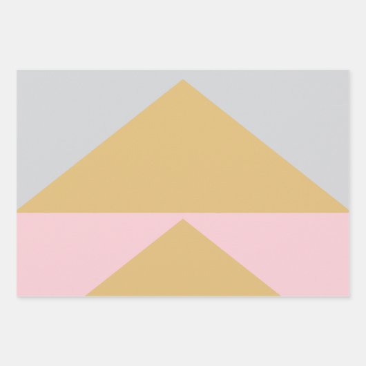 Farbblockgeometrische Kunst in der Blush Navy Gold Geschenkpapier Set (Vorderseite 3)