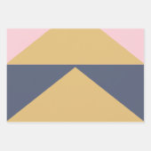 Farbblockgeometrische Kunst in der Blush Navy Gold Geschenkpapier Set (Vorderseite 2)
