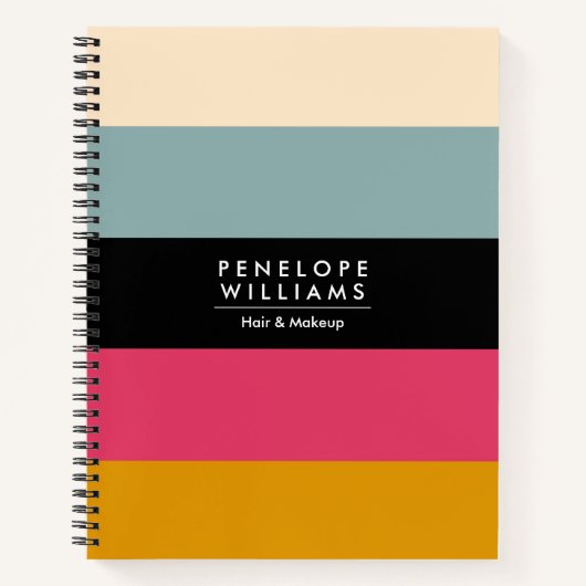 Farbblockgrdiente Farbpalette Notizblock (Vorderseite)