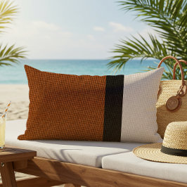 Farbblockhandtücher sehen im Schwarz-Beige-Außenbe Kissen Für Draußen