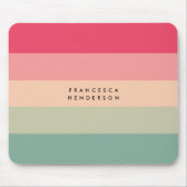 Farbblockhorizontaler Streifen Rosa und grüne Mono Mousepad (Vorne)
