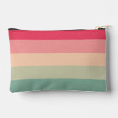 Farbblockhorizontaler Streifen Rosa und grüne Mono Zubehörtasche (Rückseite)