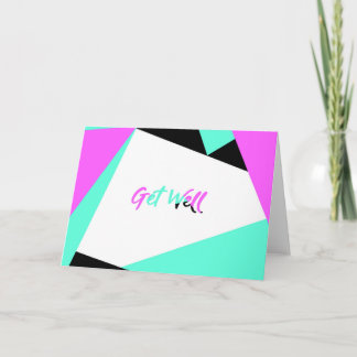 Farbblockierkarte | Aquamarines Schwarz Karte