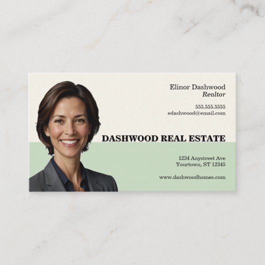 Farbblockiert das echte Anwesen von Sage Green und Visitenkarte (Vorderseite)