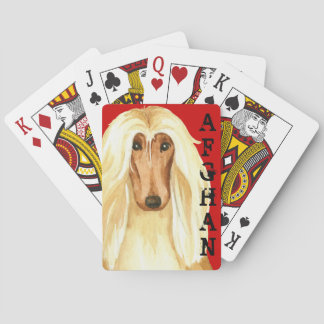 Farbblockkarten für afghanische Hunde Spielkarten