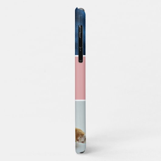 Farbblockkatzenkatze Monogramm Pet Case-Mate iPhone Hülle (Hinten/Links)