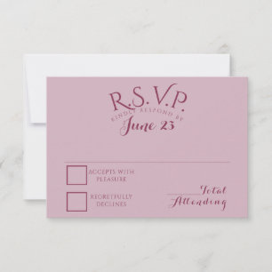 Farbblockkreissenkkarte für Blend-Antwortkarte RSVP Karte