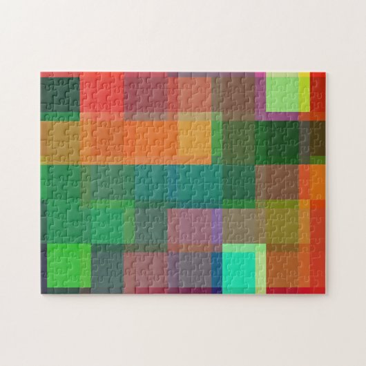 Farbblockkunst - ein buntes Puzzle (Horizontal)