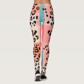 Farbblockleopard Druckmuster Leggings (Rückseite)