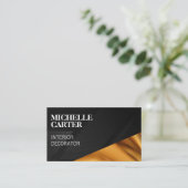 Farbblocklinien | Gold Silk Visitenkarte (Stehend Vorderseite)
