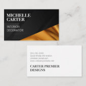 Farbblocklinien | Gold Silk Visitenkarte (Vorne/Hinten)