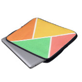 Farbblockmuster für Sommerformen Laptopschutzhülle (Vorne Knopf)