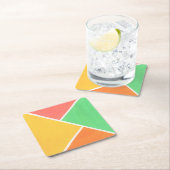 Farbblockmuster für Sommerformen Rechteckiger Pappuntersetzer (Vor Ort)