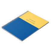 Farbblockname Blau Notizblock (Linke Seite)