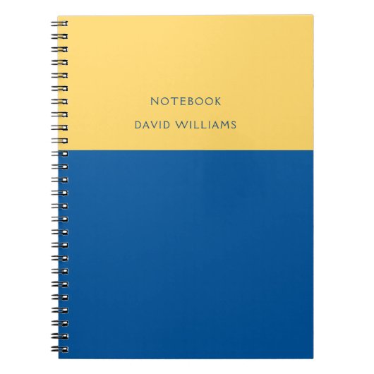 Farbblockname Blau Notizblock (Vorderseite)