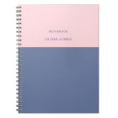 Farbblockname Graurosa Notizblock (Vorderseite)