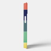 Farbblockname Retro Streifen Blau Grün rosa Case-Mate iPhone Hülle (Rückseite / Rechts)