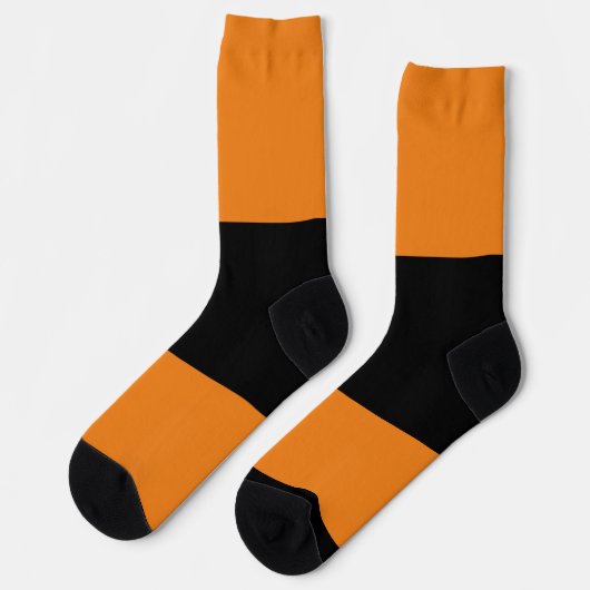 Farbblocksocken - orange socken (Linkes Detail)