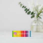 Farbblockstempel Mini Visitenkarte (Stehend Vorderseite)