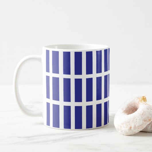 Farbblockstreifen blau kaffeetasse (Mit Donut)