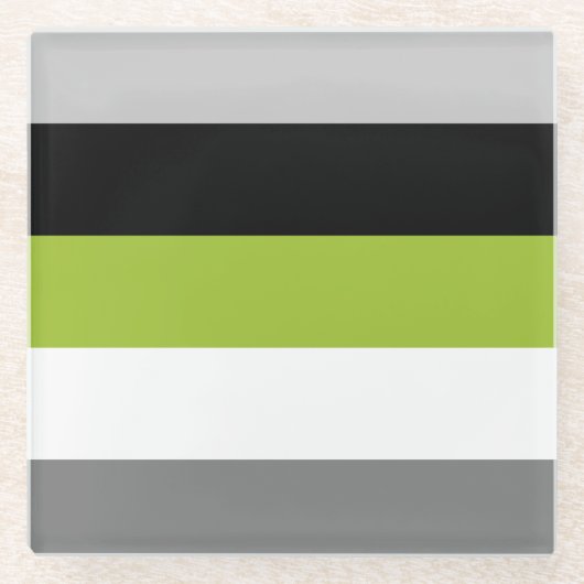 Farbblockstreifen Kalkgraue Schwarz-weiß Glasuntersetzer (Vorderseite)