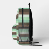 Farbblockstreifen mit Minze Chocolate Chip Bedruckter Rucksack (Rechts)