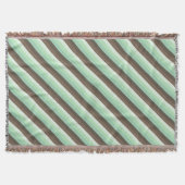 Farbblockstreifen mit Minze Chocolate Chip Decke (Vorderseite)